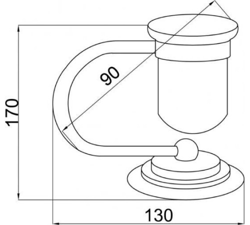 Стакан для зубных щеток Boheme Murano настольный 13х9х17 см золото 10911-G