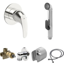 Комплект гигиенического душа Rossinka Polara со смесителем и шланговым подсоединением 1488