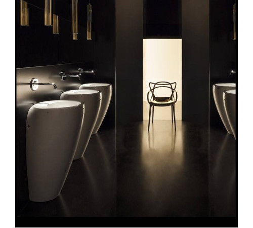 Раковина пристенная Laufen Il Bagno Alessi One 52х53х85 см 1 отверстие LLC белый 8.1197.1.400.104.1