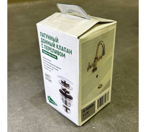 Донный клапан Arrowhead 1 1/4 80 мм с переливом и переходником на 7/8 хром 740004