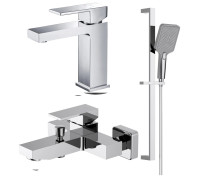 Набор смесителей Aquanet Либра Set 3 в 1 (AQ1610CR+AQ1640CR+AQ2019CR) AQ1630CR