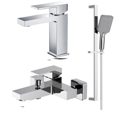 Набор смесителей Aquanet Либра Set 3 в 1 (AQ1610CR+AQ1640CR+AQ2019CR) AQ1630CR