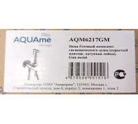 Комплект гигиенического душа AquaMe Siena скрытого монтажа Gun metal AQM6217GM