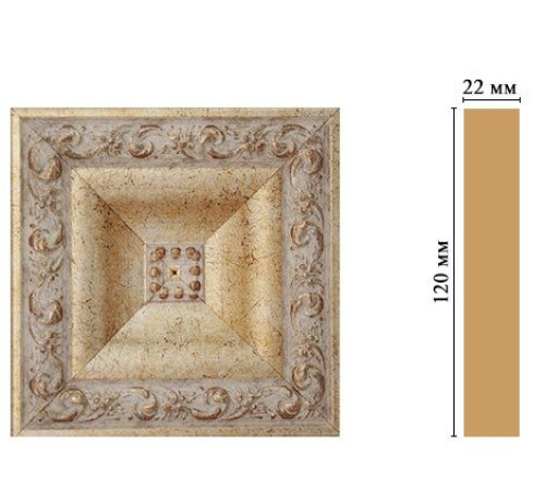 Вставка декоративная DECOMASTER D208 120х120х22 мм D208-553