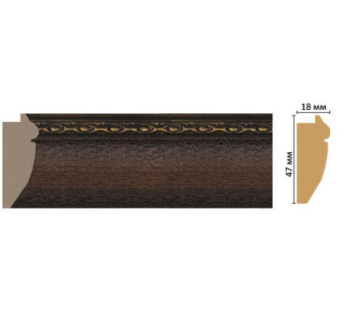 Багет из полистирола DECOMASTER FM12-2 47х18х2850 мм FM12-2
