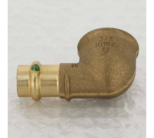 Угол 90° пресс-В бронзовый Viega Sanpress 15х3/4 314385