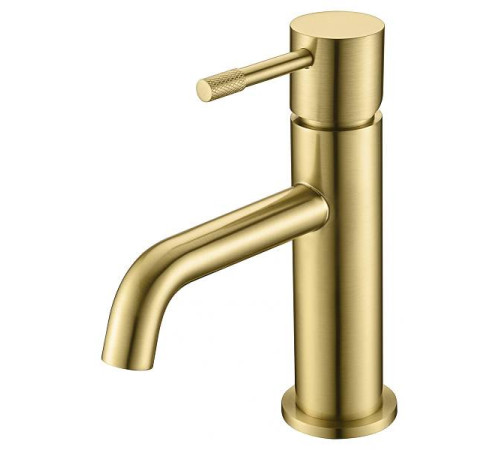 Смеситель для раковины Boheme Uno однорычажный золото матовое 461-MG
