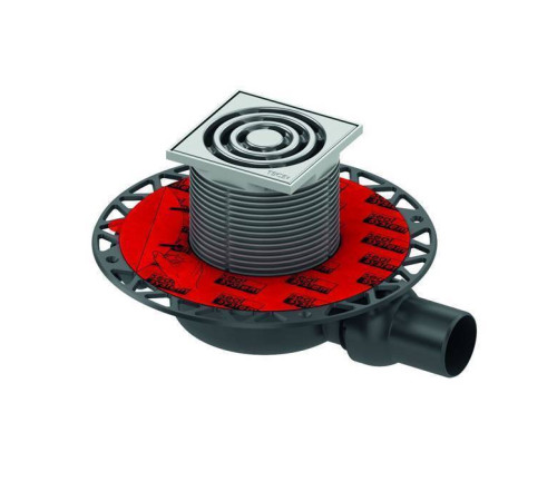 Трап низкий горизонтальный TECEdrainpoint S с фланцем Seal System 3601100