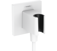 Шланговое подсоединение с держателем для душа hansgrohe FixFit Porter E матовый белый 26889700