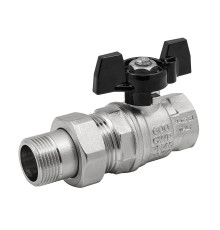 Кран шаровой ELSEN Strong T 1 НВ ручка-бабочка с разъемным соединением EV10.3201