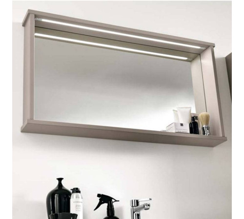 Зеркало EBAN Mina 115x12x54 см с полкой и LED-подсветкой pergamon FCRMN115-PG