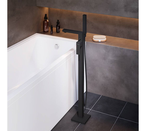 Смеситель для ванны AM.PM Gala отдельностоящий черный матовый F535000300