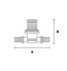 Тройник равносторонний ELSEN латунь 25 мм EFA31.252525B