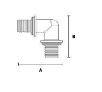 Угольник 90° Elsen латунь 16 мм EFA21.1616B