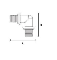 Угольник 90° Elsen латунь 20 мм EFA21.2020B