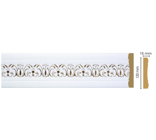 Молдинг DECOMASTER 162-118 120х15х2400 мм 162-118