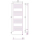 Полотенцесушитель электрический Сунержа Модус 3.0 400x1200 мм правый без покрытия 00-5701-1240