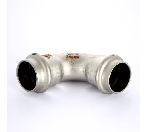 Отвод пресс 90° Viega Sanpress Inox нержавеющая сталь 22 мм 435653