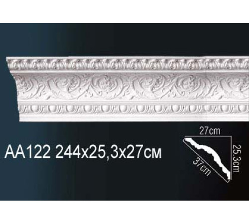 Карниз потолочный Perfect AA122 полиуретановый с рисунком AA122