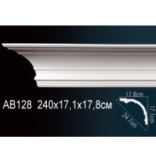 Карниз потолочный полиуретановый Perfect 55x55x2000 мм AB128