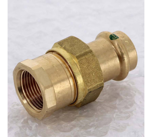 Муфта разъёмная пресс Viega Sanpress бронза 22x3/4 ВР 125318