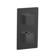 Термостат встраиваемый AQUAMET Savona на 3 потр. с внутр. частью черный матовый AQM8809MB