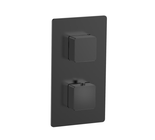 Термостат встраиваемый AQUAMET Savona на 3 потр. с внутр. частью черный матовый AQM8809MB