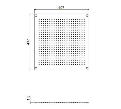Верхний душ Carimali MyDream 410x410 мм потолочный хром 484.5101