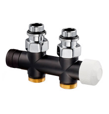 Узел нижнего подключения термостатический SR Rubinetterie прямой 1/2 x 3/4 E черный матовый 0686-1500VCES