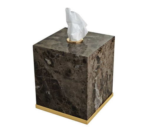 Контейнер для бумажных салфеток 3SC Palace Marmo 13х13х15 см мрамор/золото PA71AEMGD