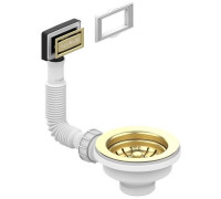 Выпуск для мойки Alveus 114 Gold new с рамкой и заглушкой гофра 1144841