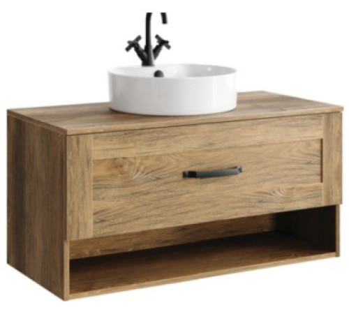Тумба под умывальник подвесная AQUATON Craft 1000х500х480 мм 1 ящик дуб балтийский CRF0110DB
