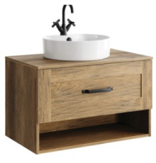Тумба под умывальник подвесная AQUATON Craft 800х500х480 мм 1 ящик дуб балтийский CRF0108DB