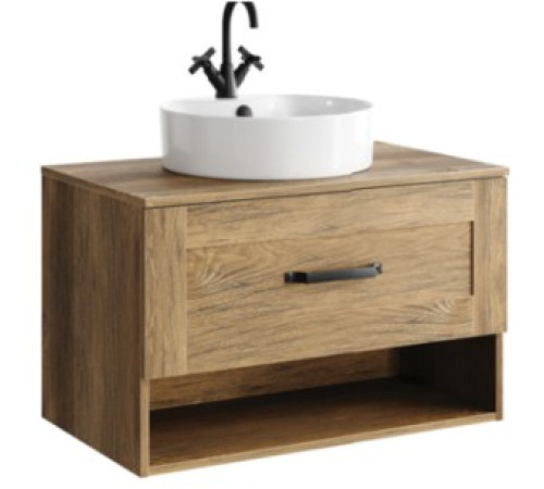 Тумба под умывальник подвесная AQUATON Craft 800х500х480 мм 1 ящик дуб балтийский CRF0108DB