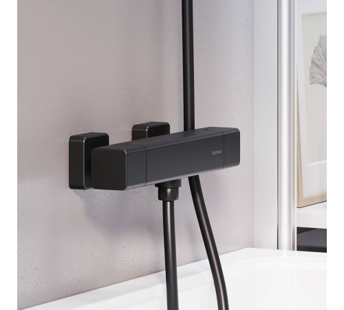 Смеситель для душа AM.PM Gala с термостатом черный матовый F536000300