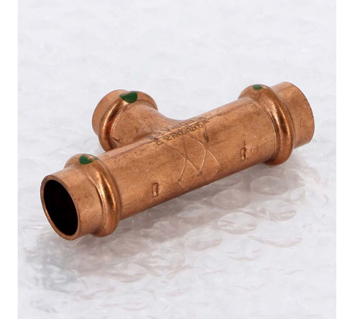 Тройник пресс медный Viega Profipress 15x12x15 мм 291914