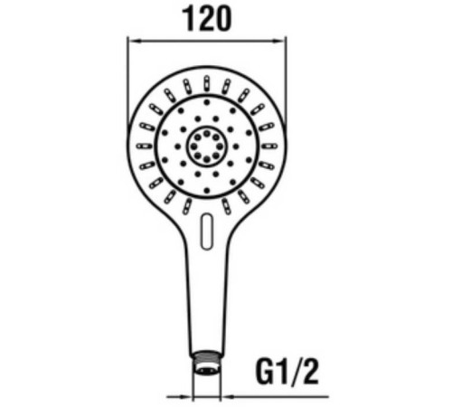 Ручной душ Laufen Mytwin 3 режима хром HF939029100000