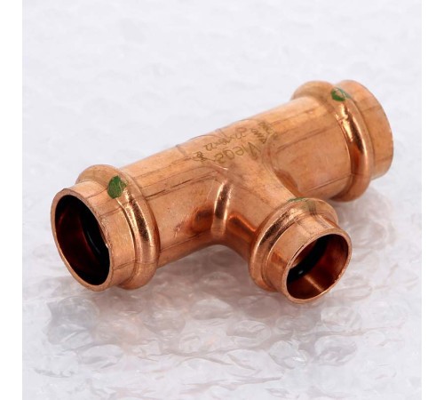 Тройник пресс медный Viega Profipress 22x18x22 мм 291945