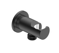 Шланговое подсоединение с держателем AQUAMERIT Siena черный матовый AQM8714MB
