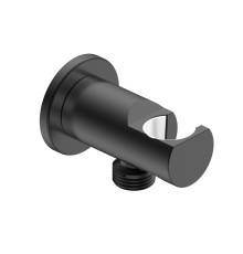 Шланговое подсоединение с держателем AQUAMERIT Siena черный матовый AQM8714MB