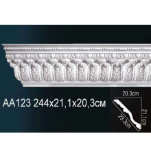 Карниз потолочный Perfect AA123 полиуретановый с рисунком AA123