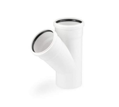 Тройник REHAU RAUPIANO PLUS 110/110/45° RAL 9003 11229841001