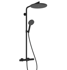 Душевая система Hansgrohe Raindance Alive S Puro с термостатом Ø300 мм черный матовый 24592670