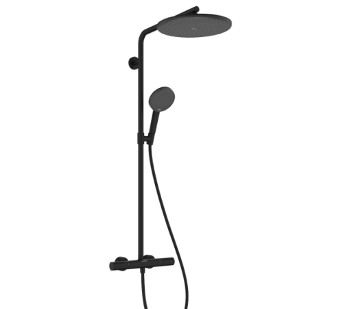 Душевая система Hansgrohe Raindance Alive S Puro с термостатом Ø300 мм черный матовый 24592670