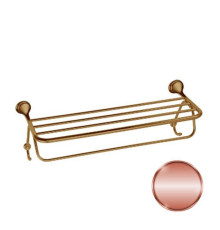Полотенцедержатель-полка Daniel Revival с 2 крючками подвесной 65 см медь REPS980 vr 64