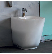 Биде напольное пристенное Kerasan Tribeca 54х35 см с креплением WB5N белый матовый 512030