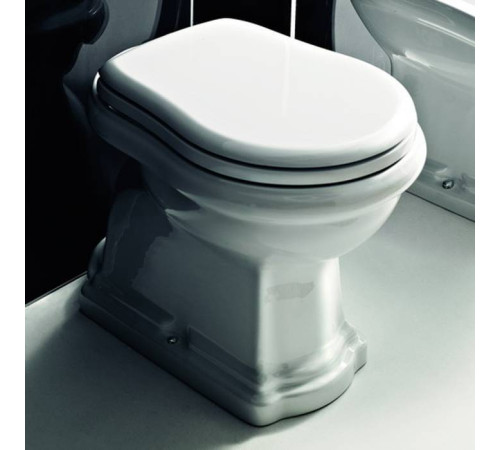 Унитаз приставной Kerasan Retro 53х38.5 см слив в стену белый 101101