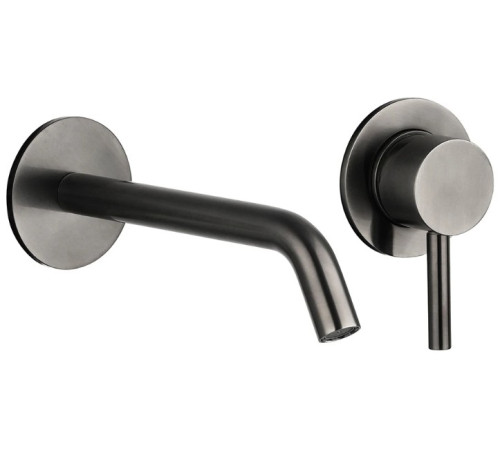 Смеситель для раковины AQUAMERIT Siena настенный 180 мм оружейная сталь AQM6215GM