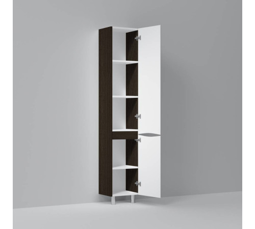 Шкаф-пенал напольный AM.PM Like 35 см правый венге/белый глянец M80CSR0356VF