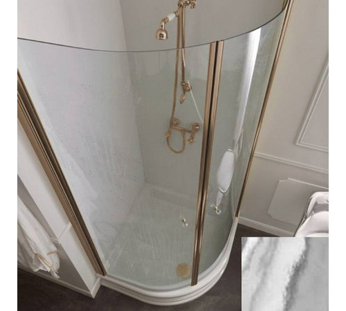 Душевое ограждение Kerasan 80х80х187 см четверть круга профиль бронза стекло прозрачное 9158T3